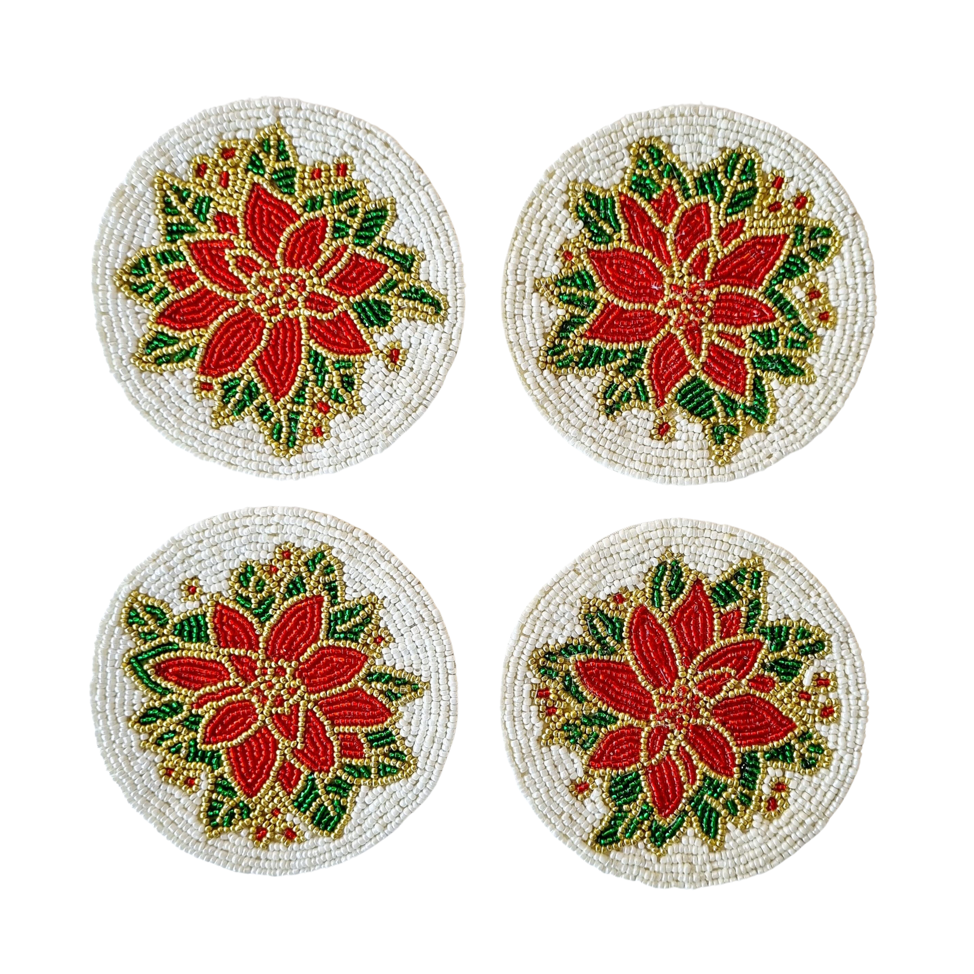 Christmas Beaded Coaster C903