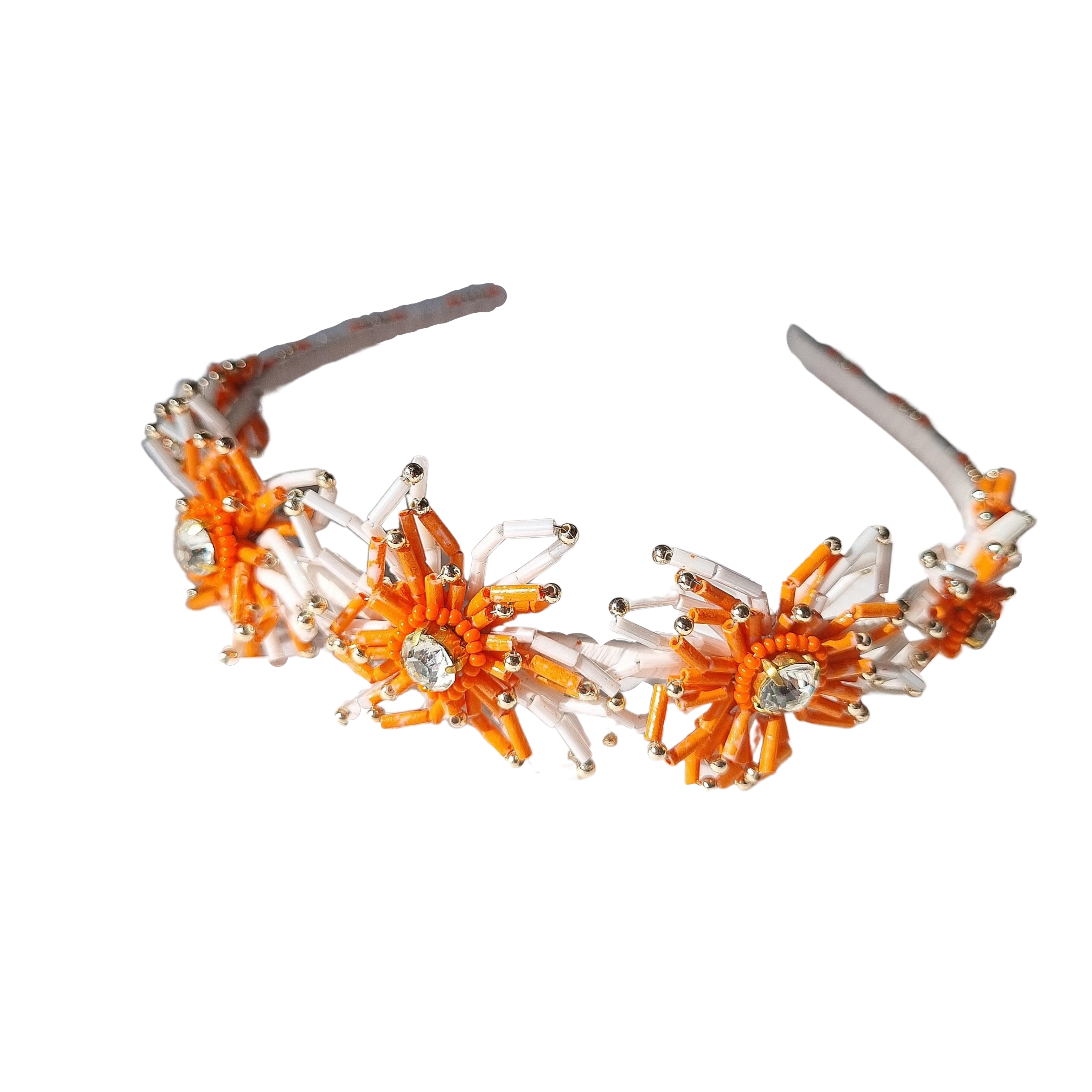 Lizbeth Headband Orange White