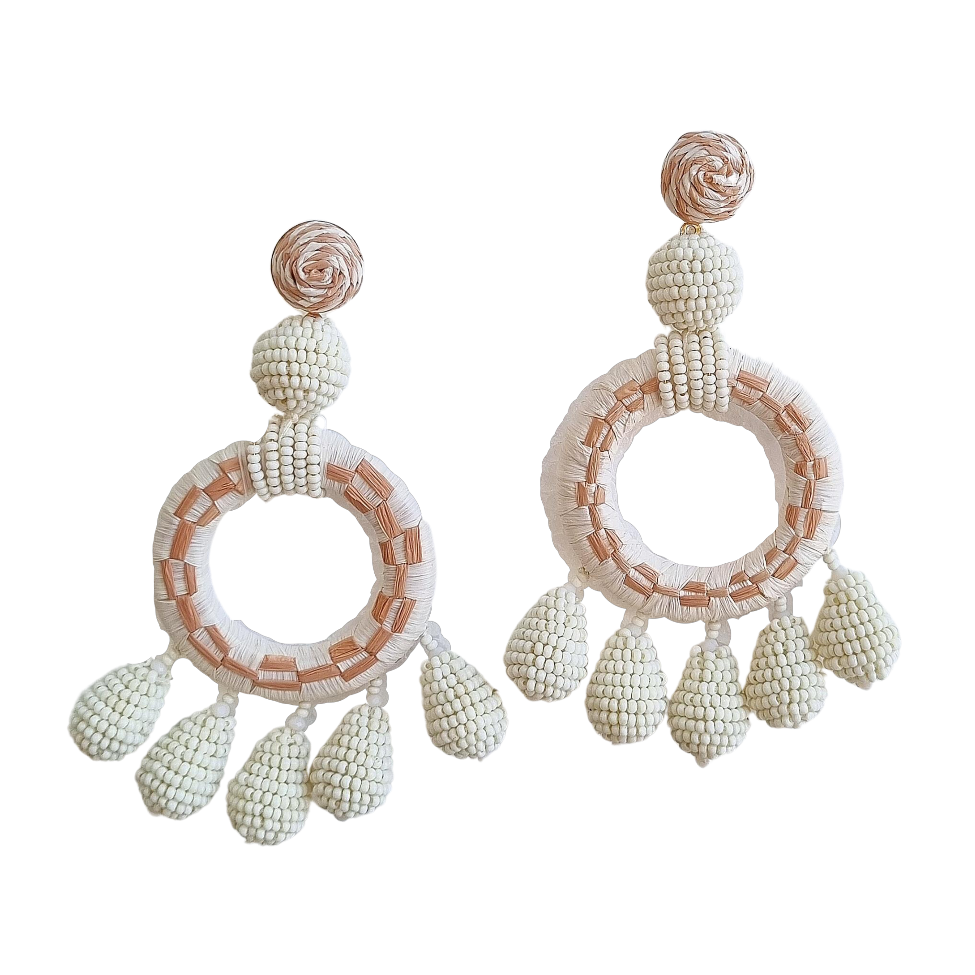 Leila Beaded Earring White