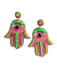 Beaded Earring Hamsa E35817
