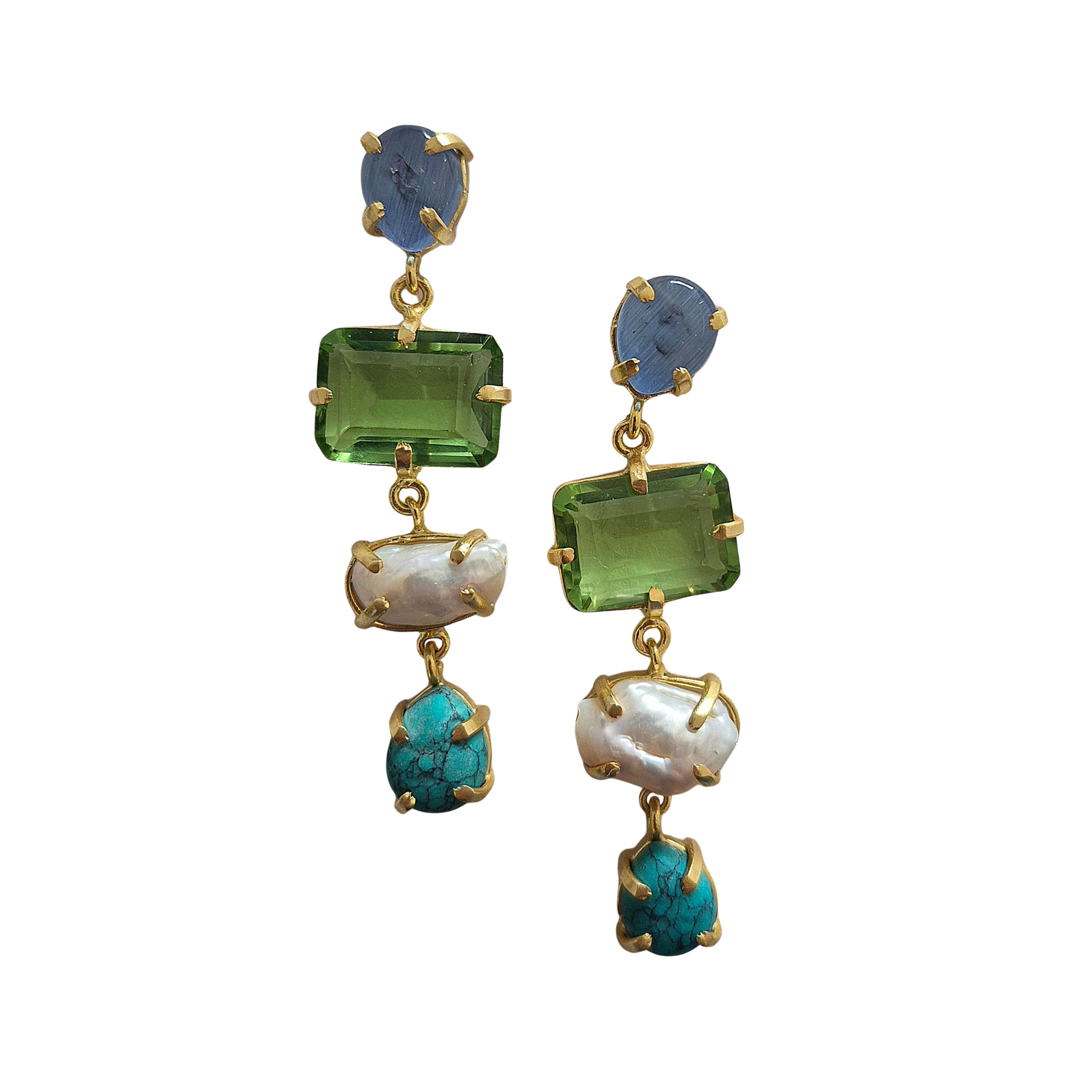 Statement Gem Earring Blue EA20520BL