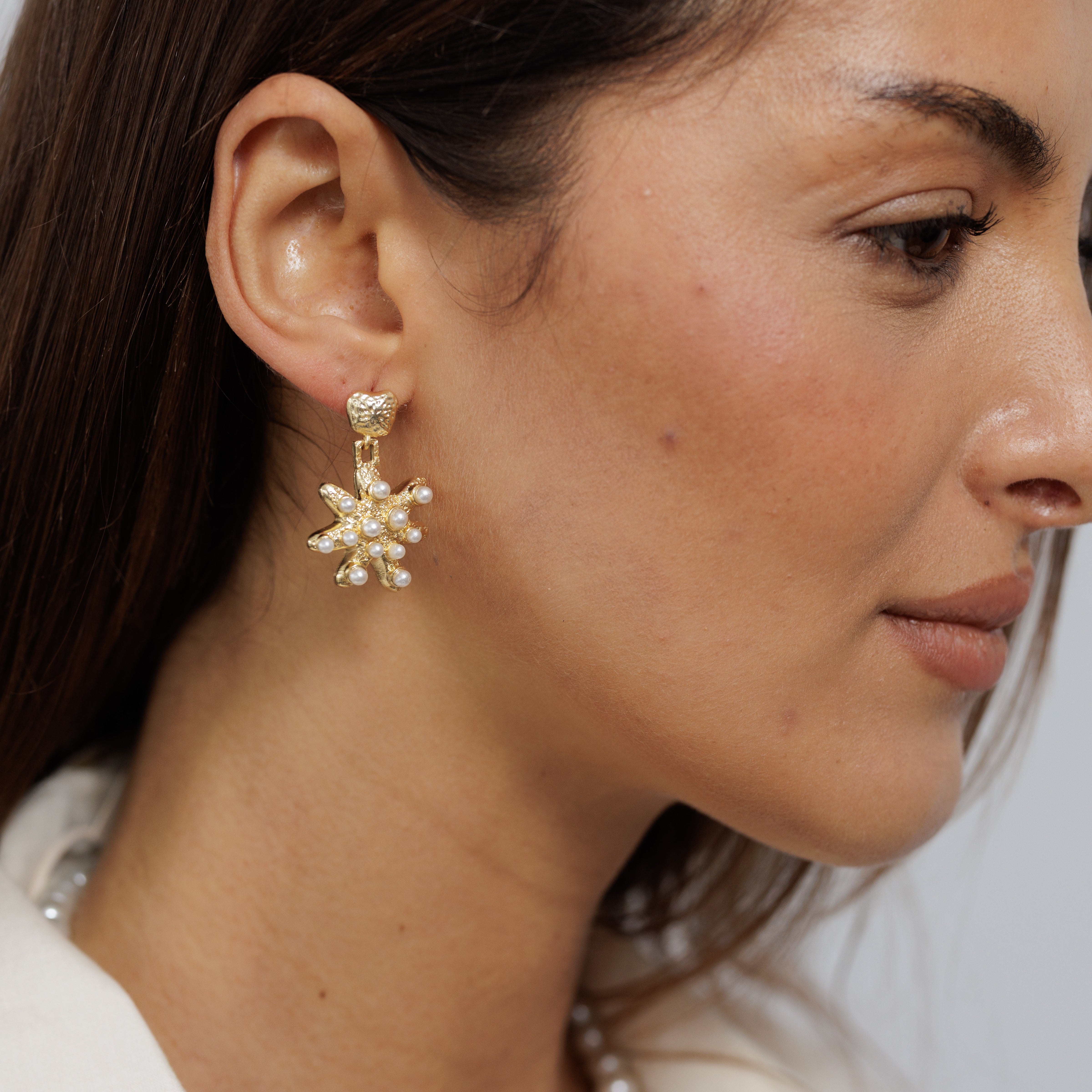 Freshwater Pearl Earring Gold EA20536G