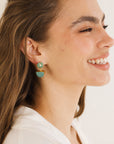 Noelani Natural Stone Earring Green