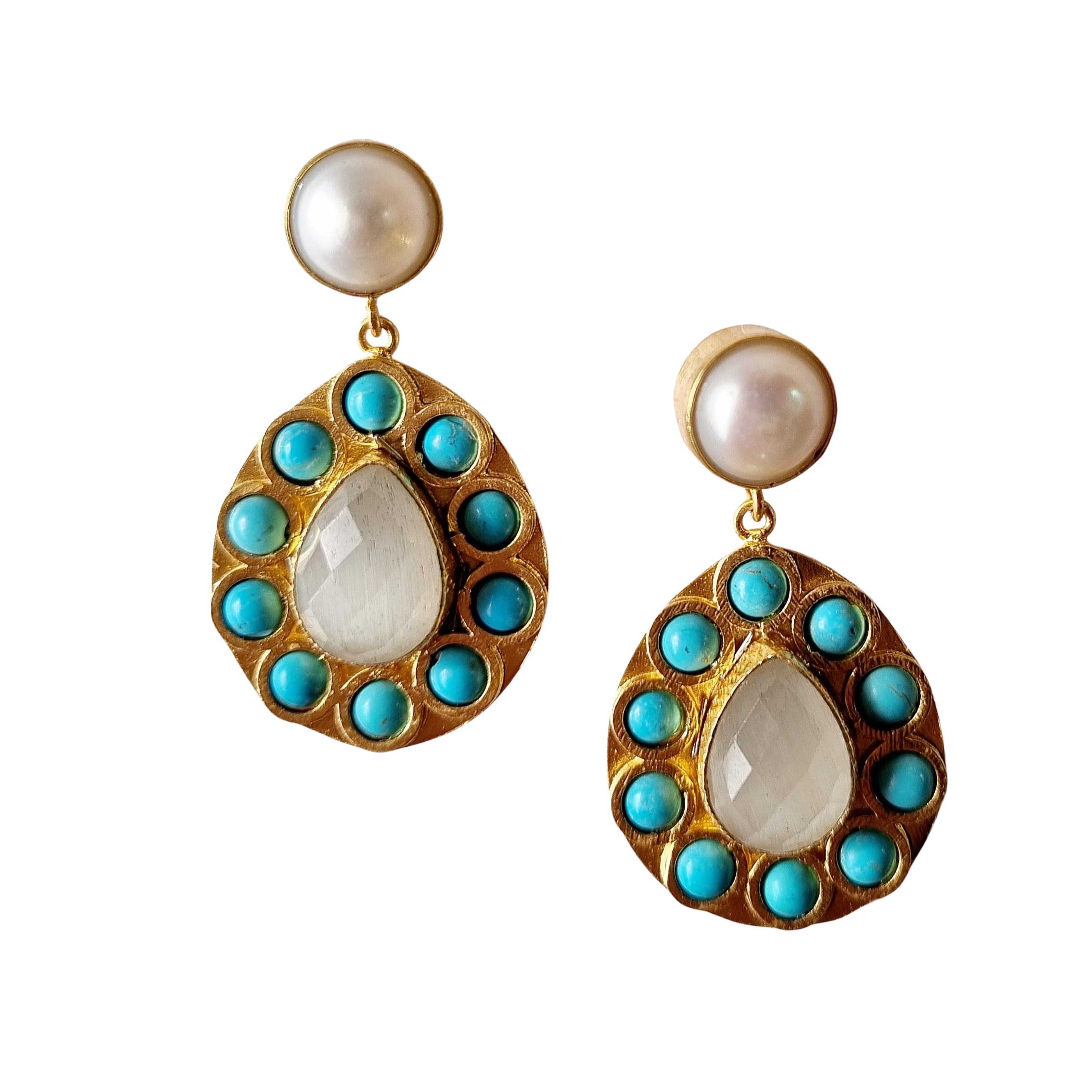 Asha Natural Stone Earring