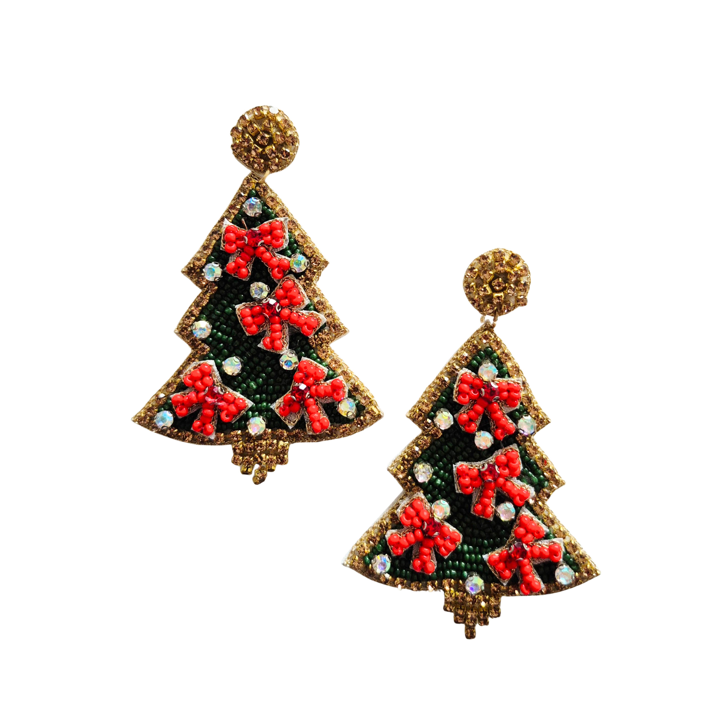 Beaded Christmas Tree Earring EA2528