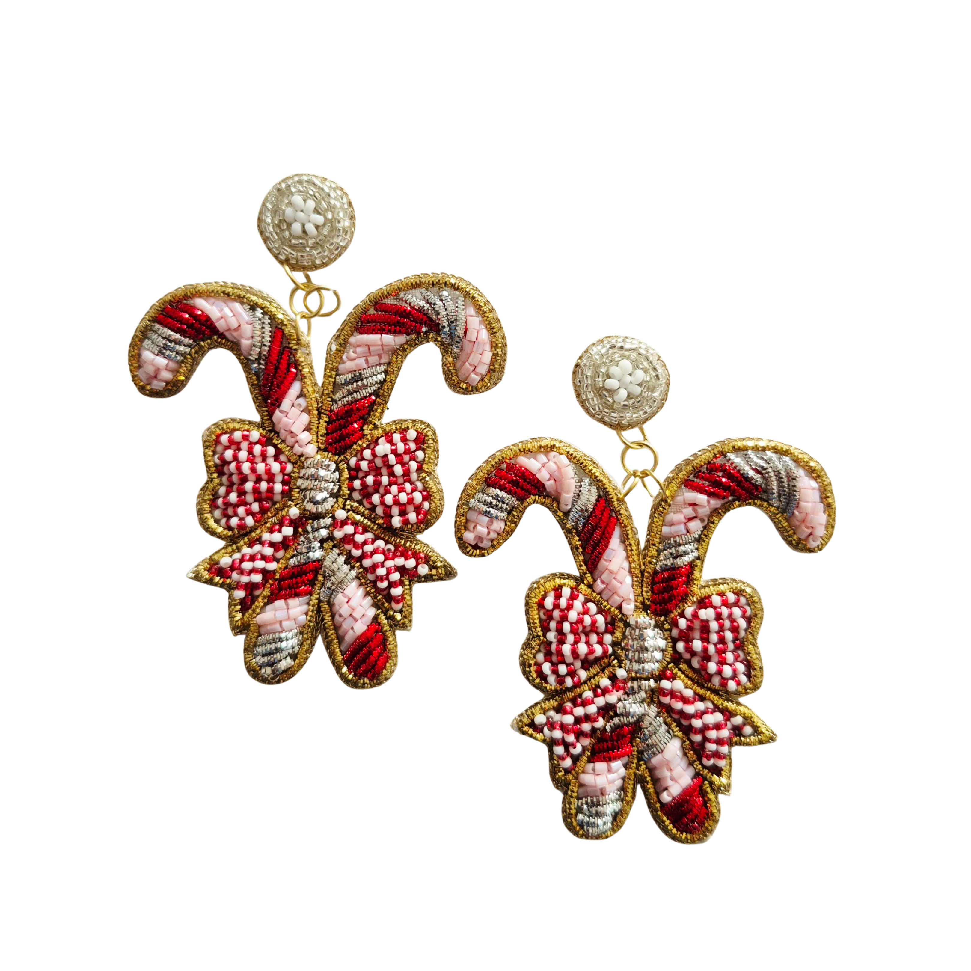 Beaded Candy Cane Earring EA2530