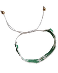 Flora Woven Beaded Bracelet Green