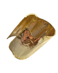 Gold Wide Statement Bangle FJBR4057