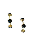 Onyx Black Stone Hoop Earring
