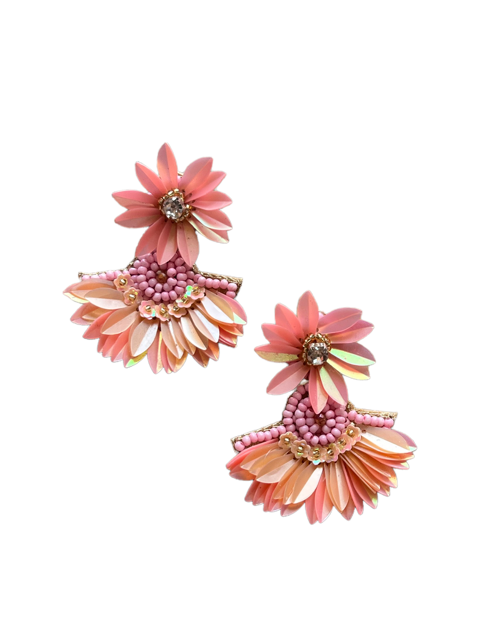 Mariah Pink Beaded Earring