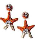 Beaded Starfish Earring FJEA500ORANGE