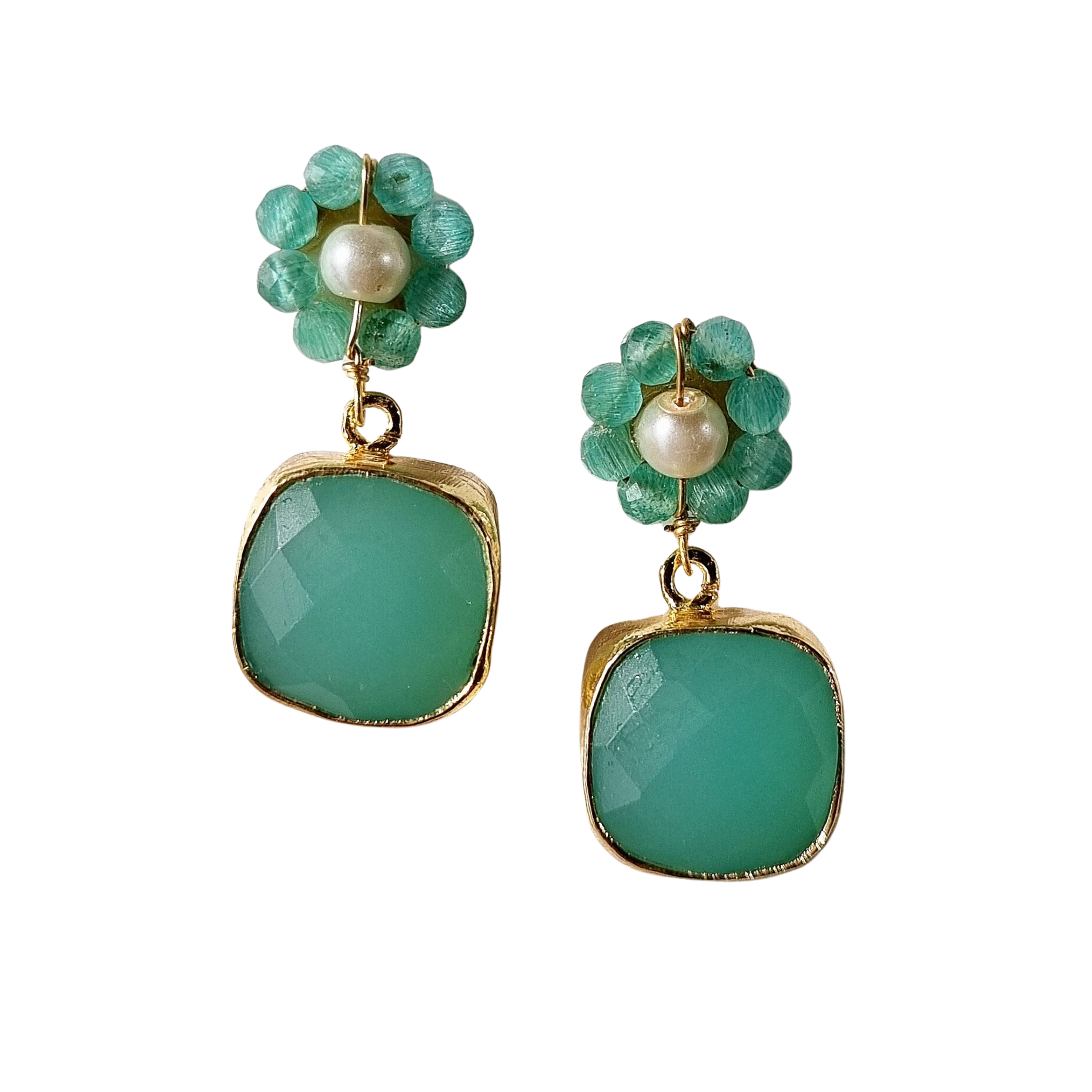 Neptune Natural Stone Earring