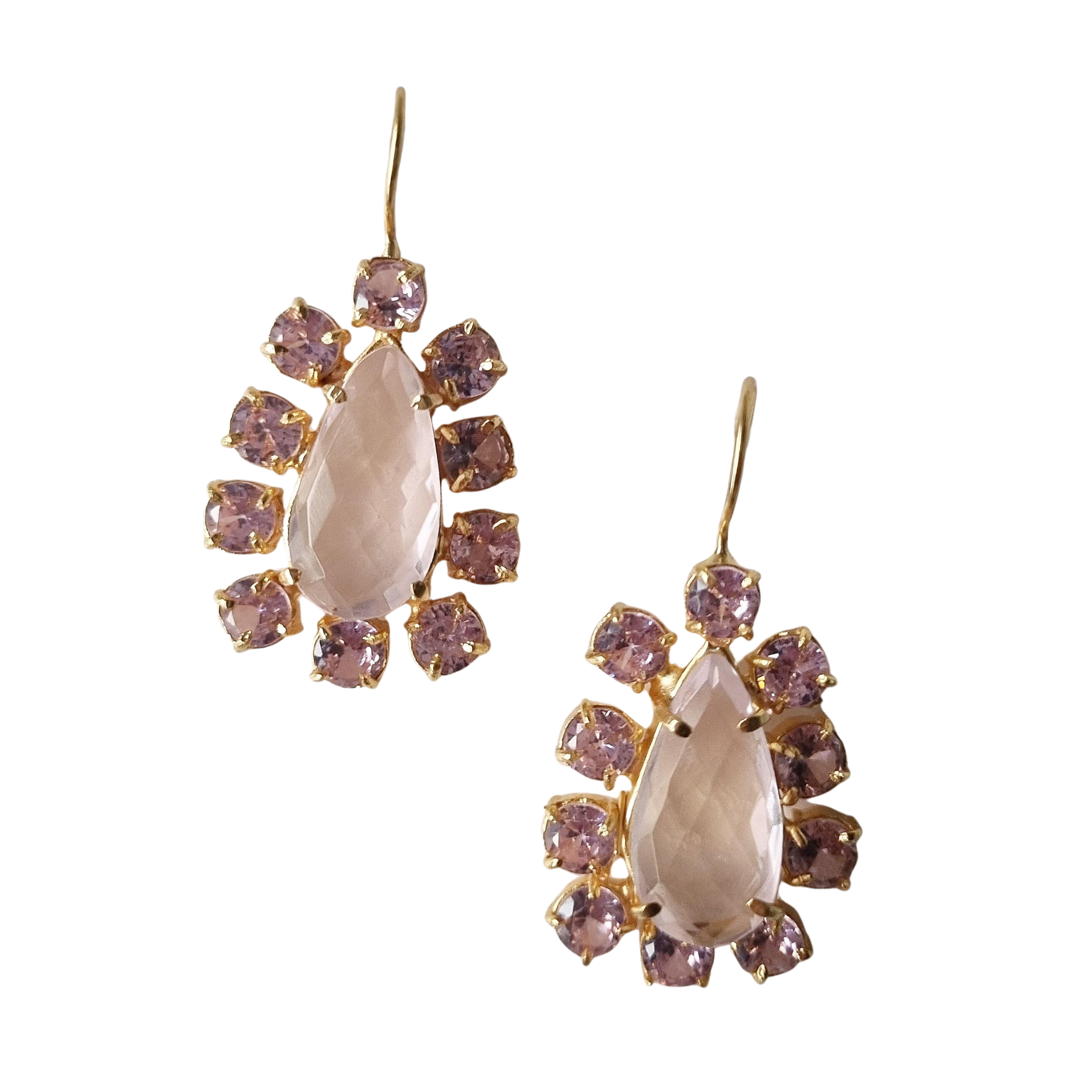 Leonora Gem Earring Pink
