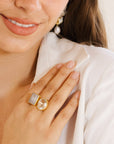 Pandora Druzy Natural Stone Ring White
