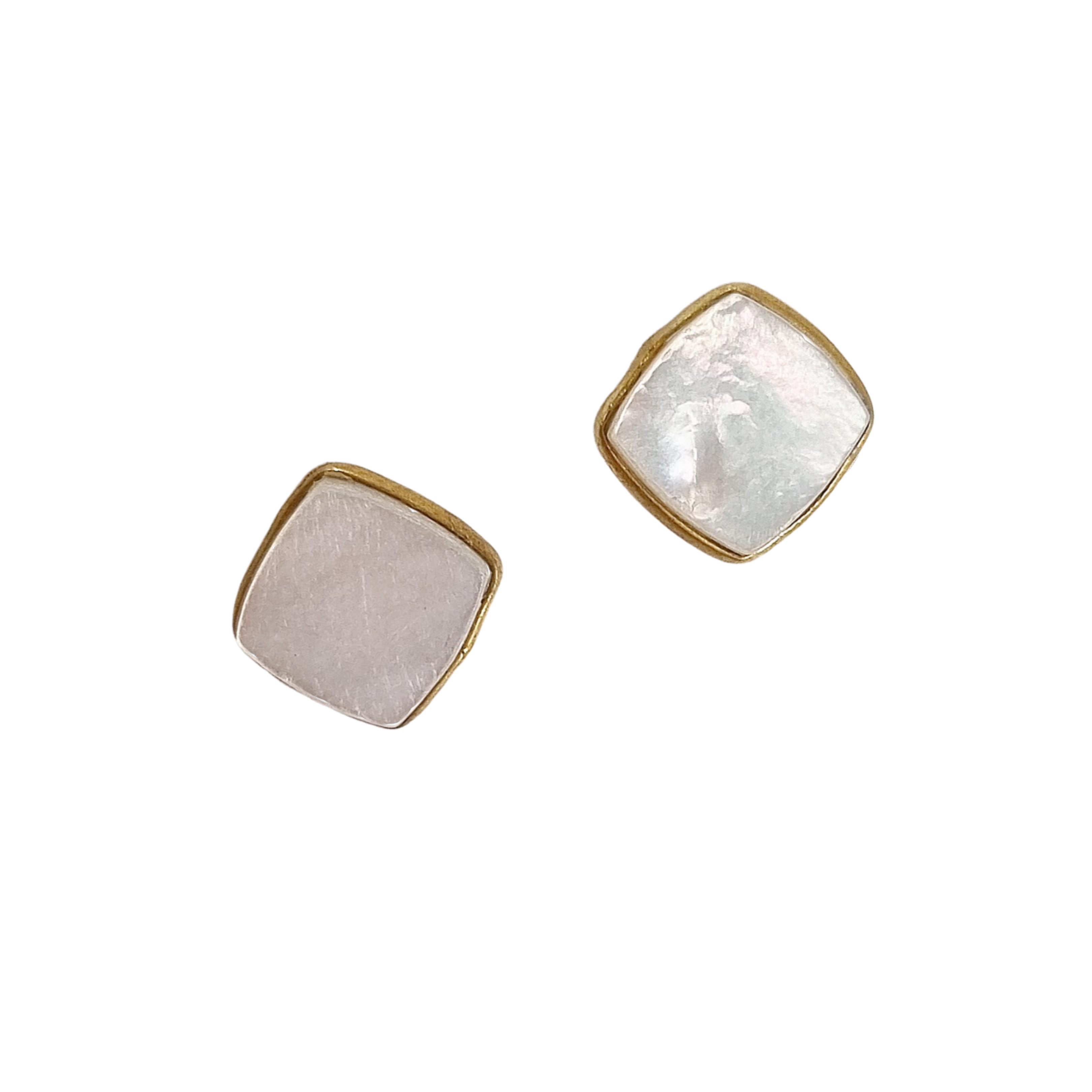 Clearance Small Square Natural Stone Stud Earring