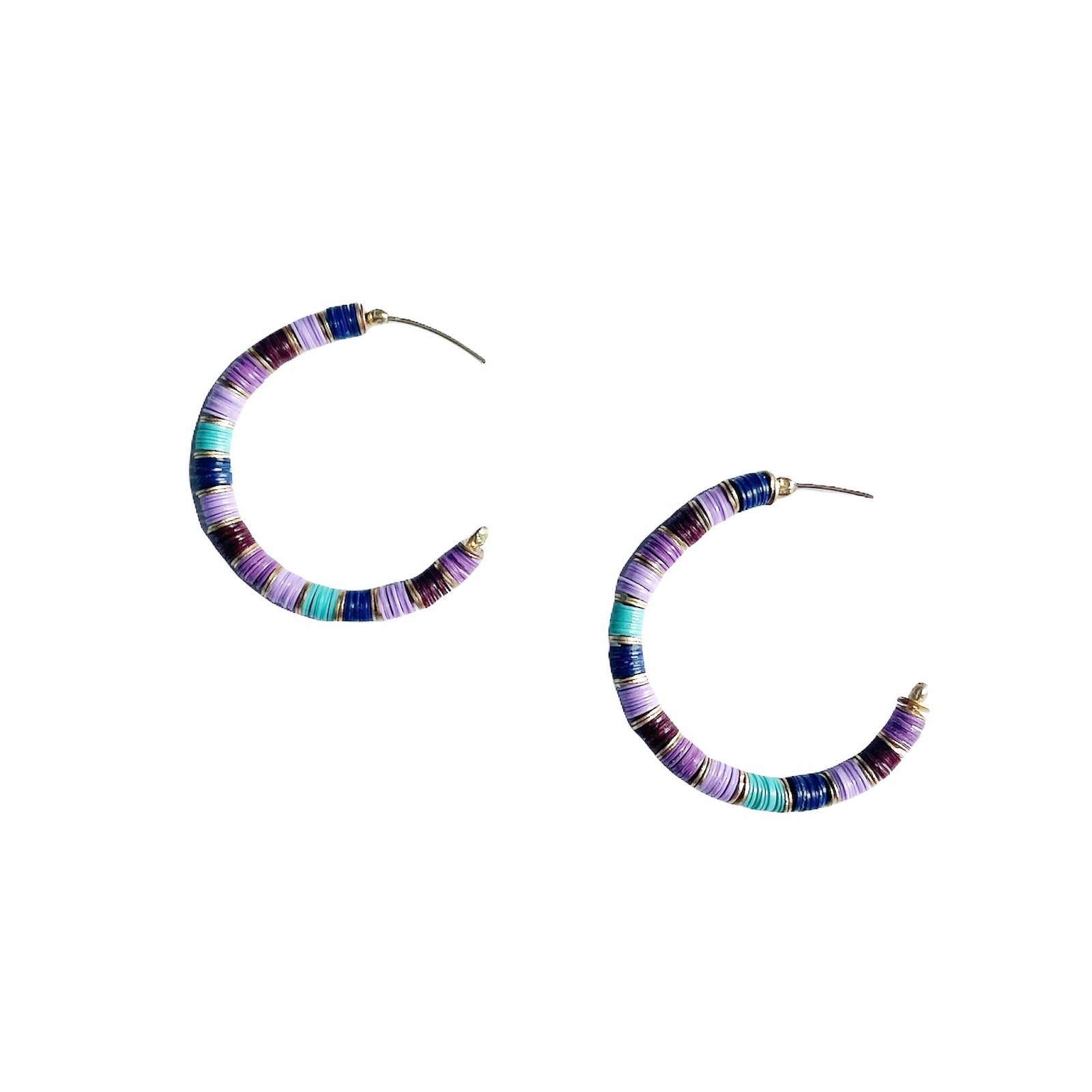 Tessa Beaded Hoop Purple