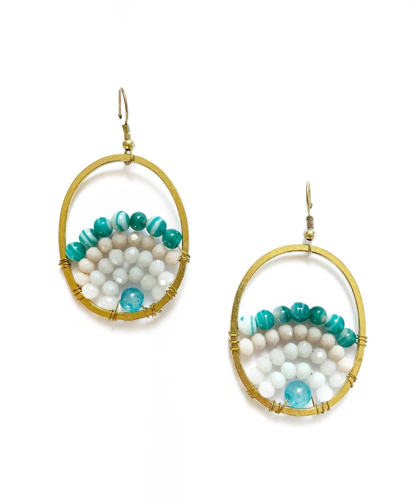 Ellerie Gold Beaded Hoop Earring
