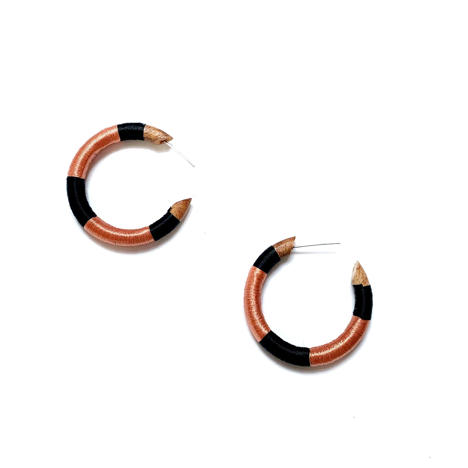 Clearance Connie Fabric Hoop Earring Pink