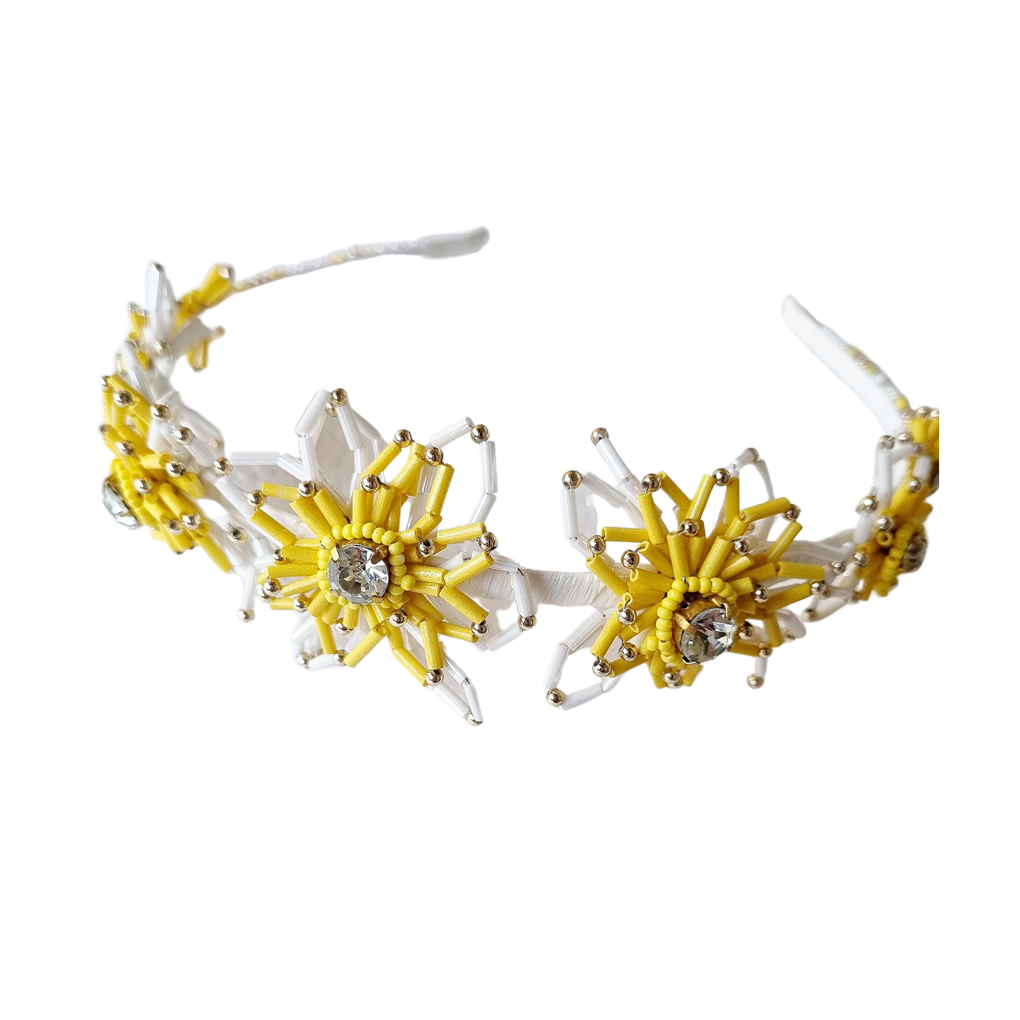 Lizbeth Headband Yellow White