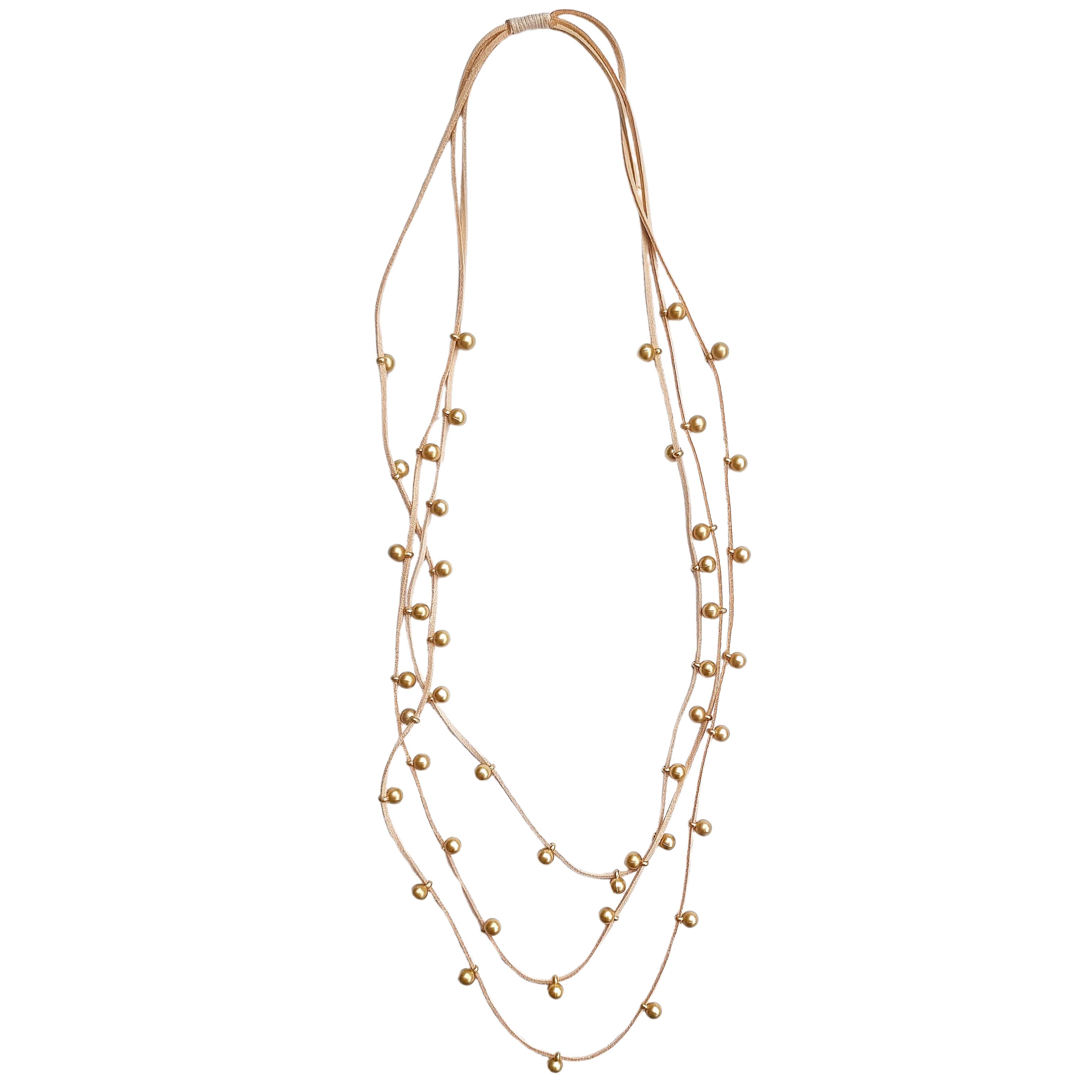 Emaline Multi Row Gold Necklace