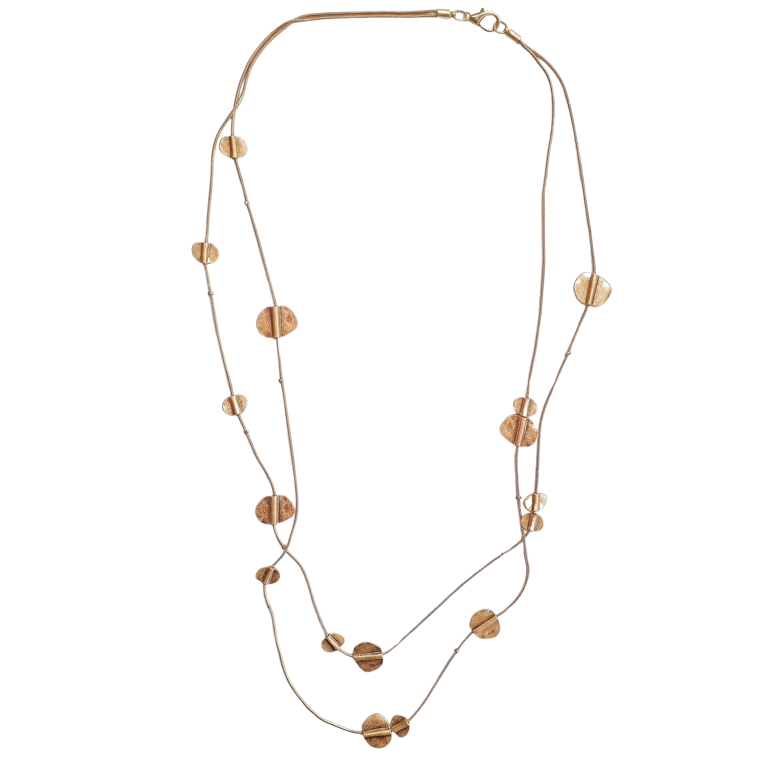 Marissa Multi Row Gold Necklace