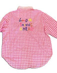 Pure Cotton Shirt Pink Medium Large KS19002AML