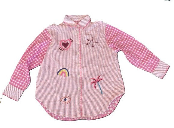 Pure Cotton Shirt Pink Medium Large KS19002AML