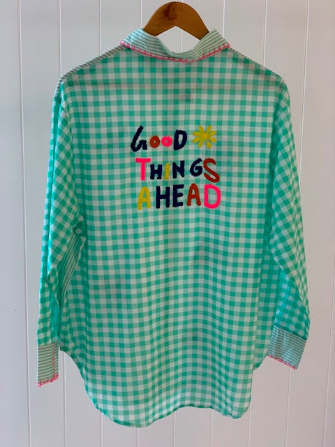Pure Cotton Shirt Green Small Medium KS19002BSM