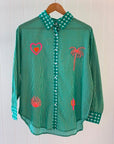 Pure Cotton Shirt Green Small Medium KS19022BSM