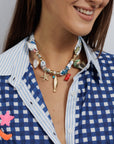 Fabric Charm Necklace HYN310