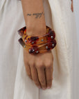 Resin Bangle Set Amber BR25