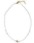 Angelica Beaded Necklace White