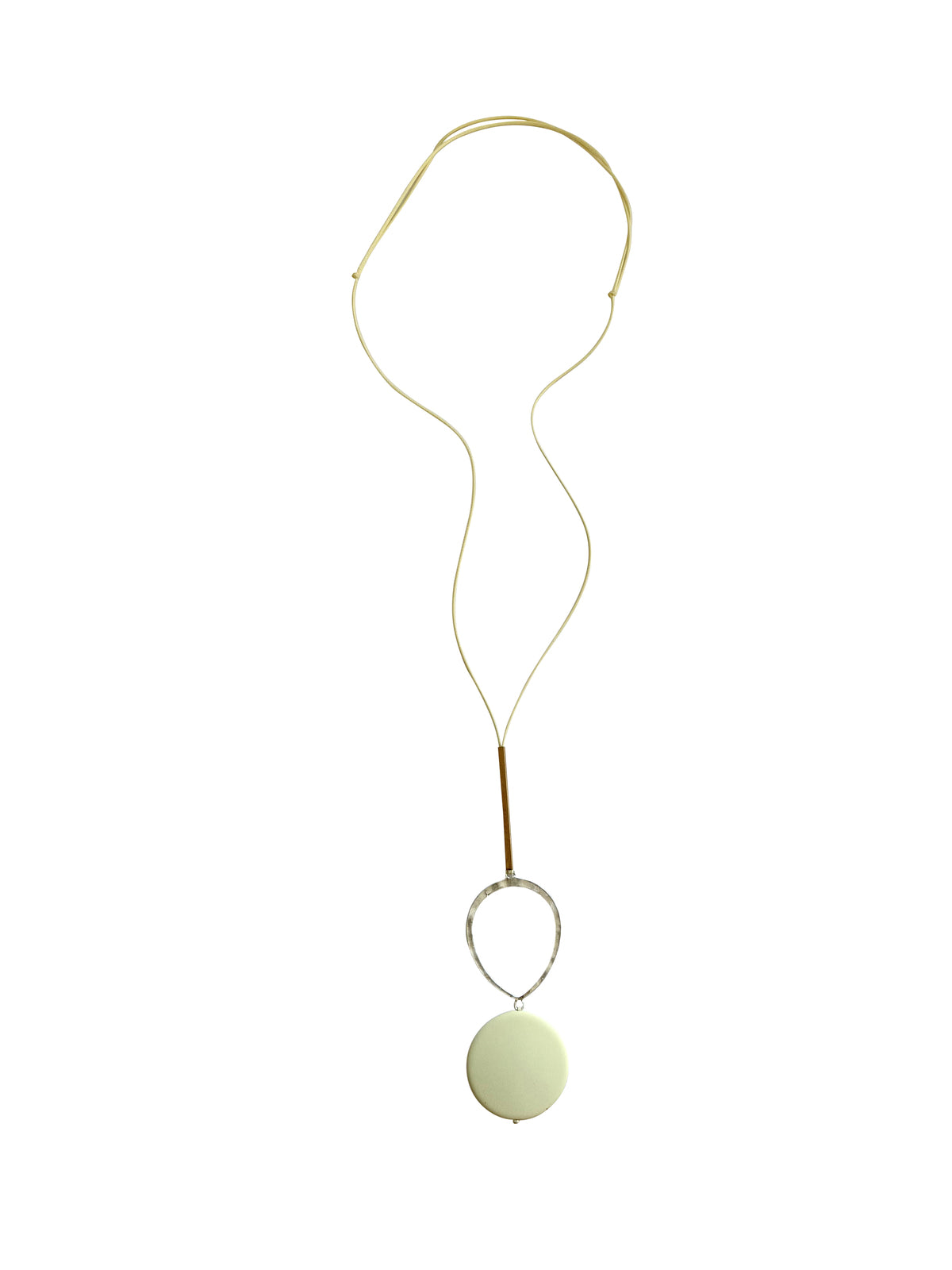 Aria Disc Necklace Cream