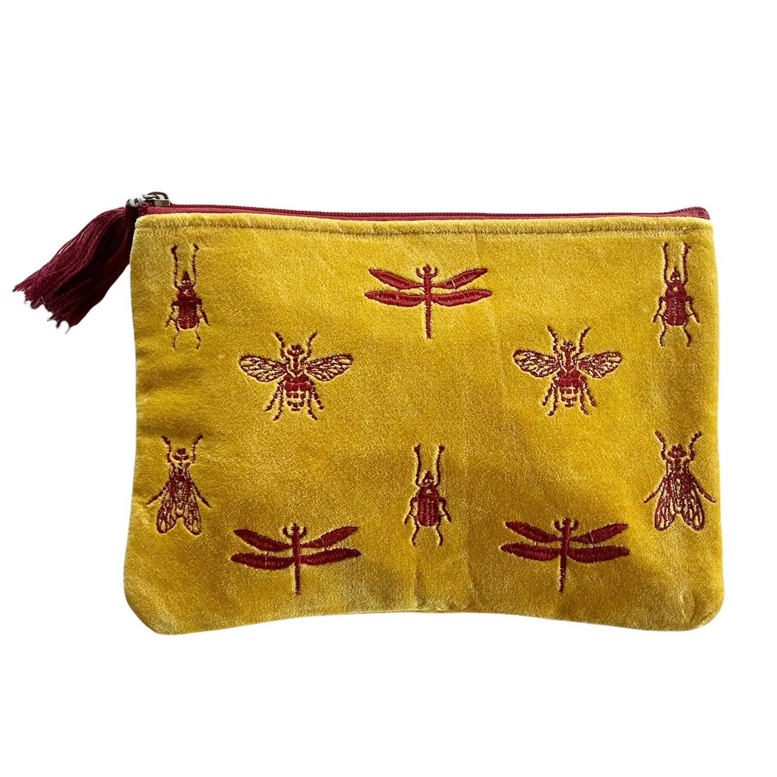 Velvet Dragonfly Pouch RJK20317 Mustard