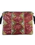 Beaded Sequin Clutch SC301 Burgundy