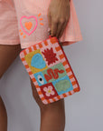 Beaded Clutch with Wristlet SC302