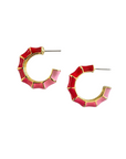 Enamel Hoop Earring SE24464PINK