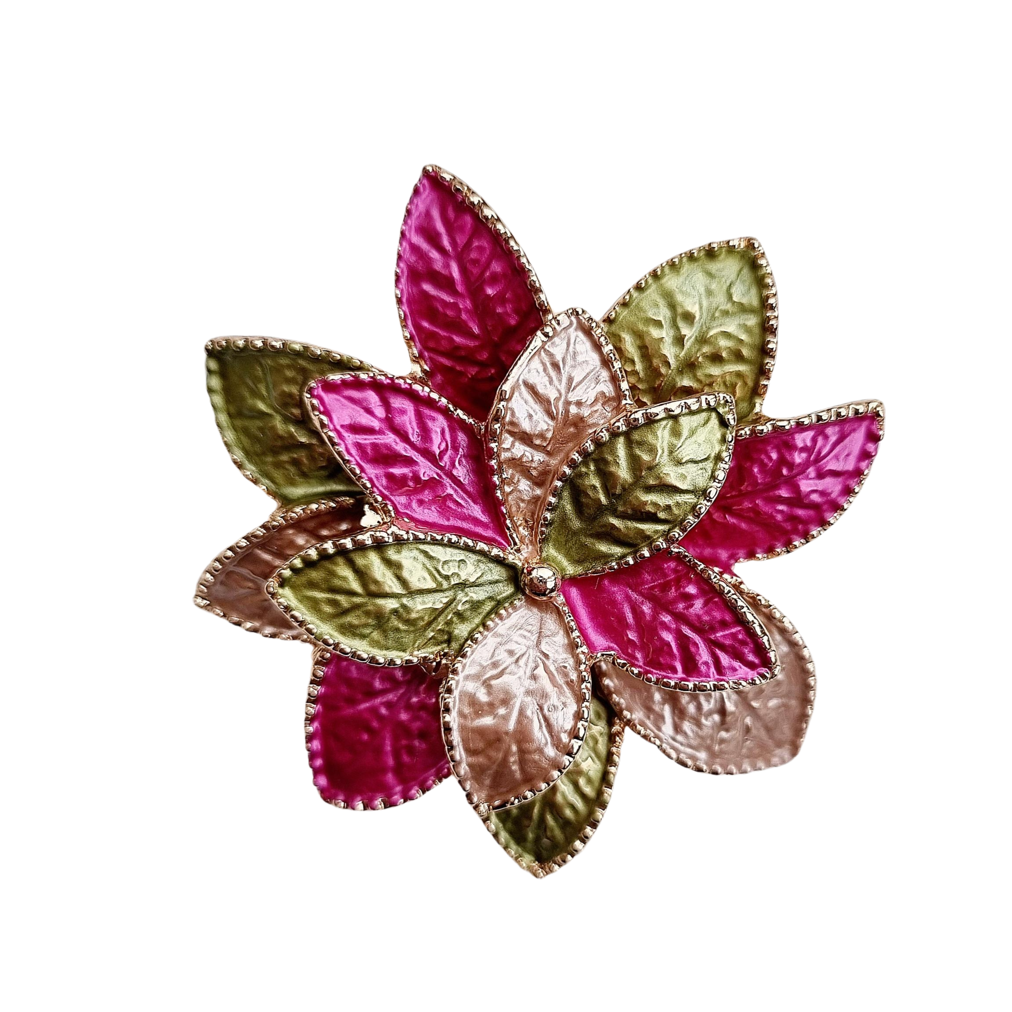 Floral Enamel Brooch XZ1608