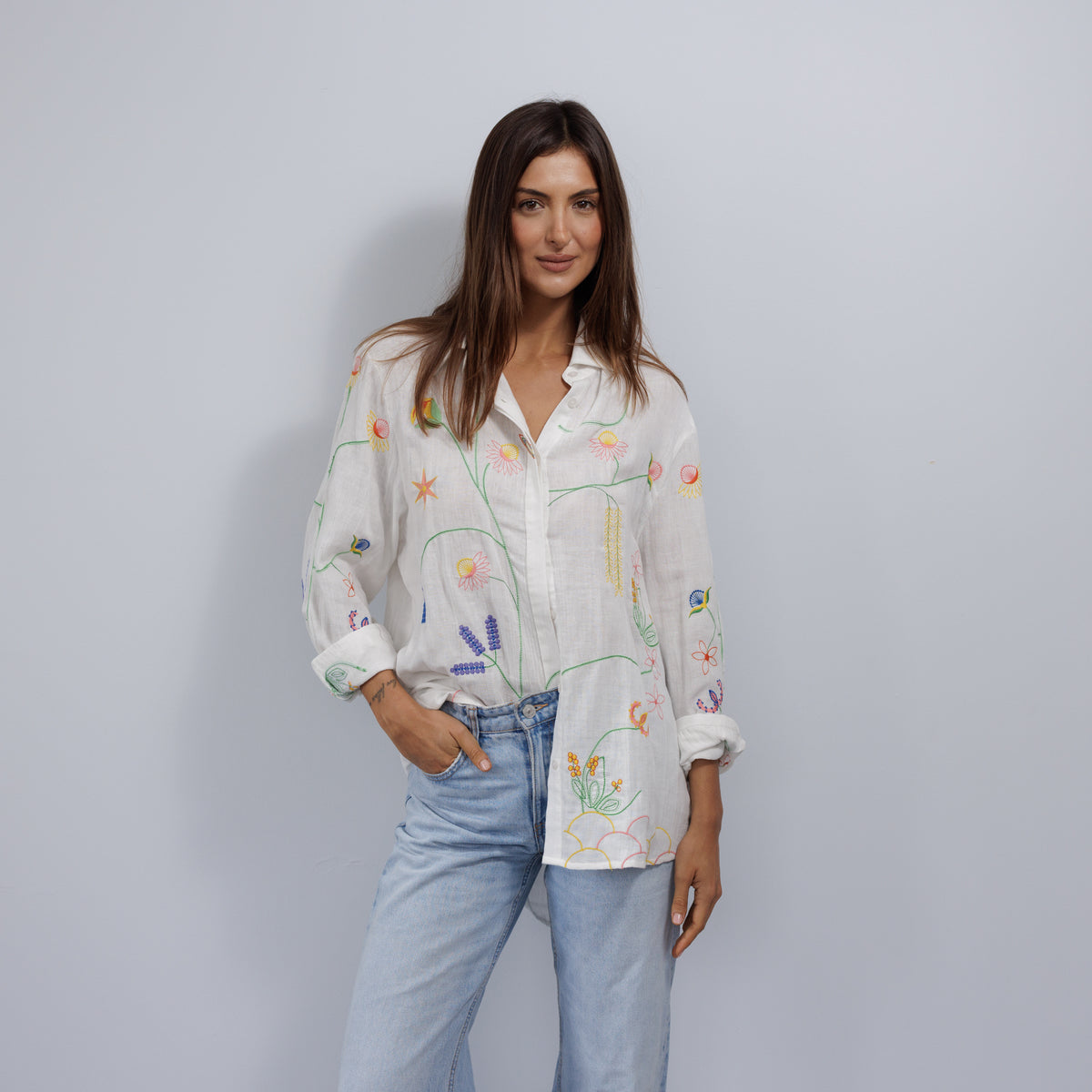 Pure Cotton Shirt Medium Large Z07ML