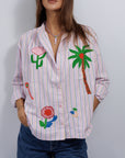 Pure Cotton Shirt Small Medium Pink Z09PISM