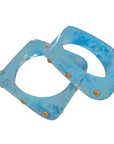Resin Bangle Set Blue BR23BL
