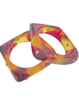 Resin Bangle Set Amber BR25