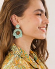 Blossom Beaded Earring Mint