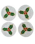 Beaded Christmas Coaster C1002