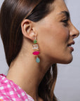 Statement Gem Earring Pink EA0016PI