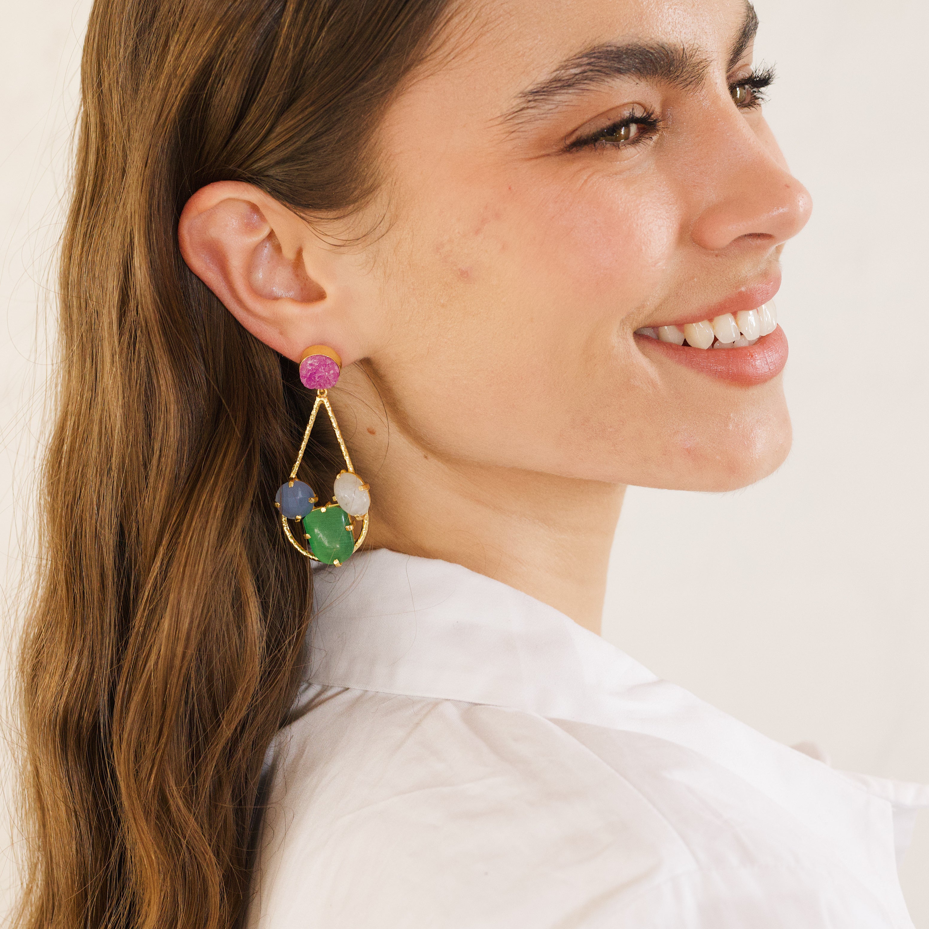 Delphina Stone Earring