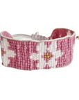 Flora Woven Beaded Bracelet Pink