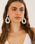 Juliette White Beaded Earring