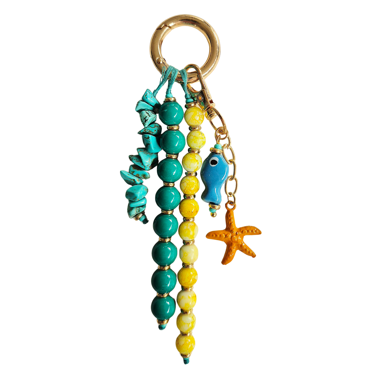 Beaded Keychain Blue KEY6291BL