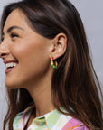 Enamel Hoop Earring SE24464MULTI